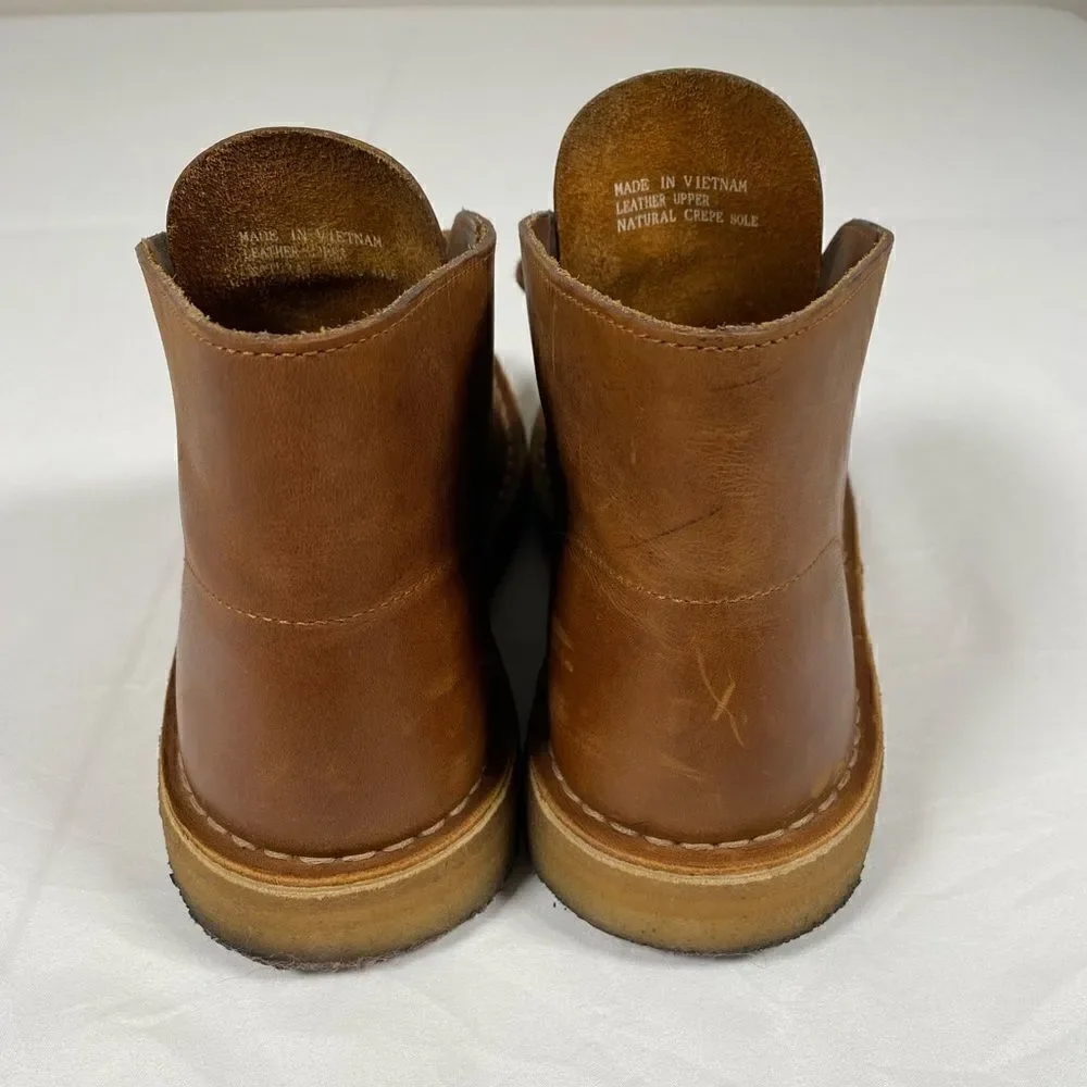 EUC CLARKS Men’s Original Dessert Boot Chukka Brown Leather Crepe Soles - Size 9